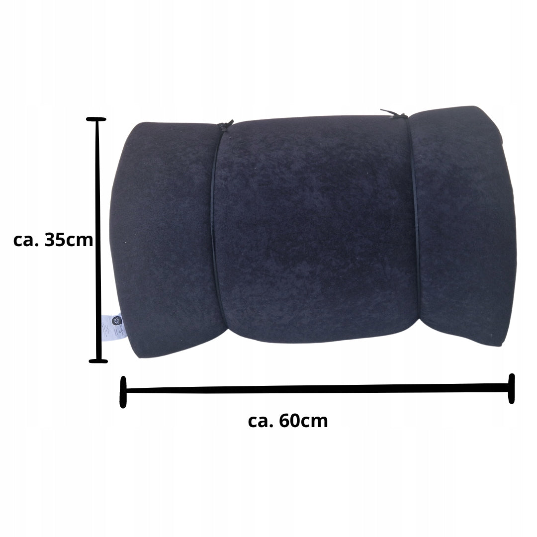 Retractable folding mattress rolled for car on motorhome floor 200x60cm 0001 Color black