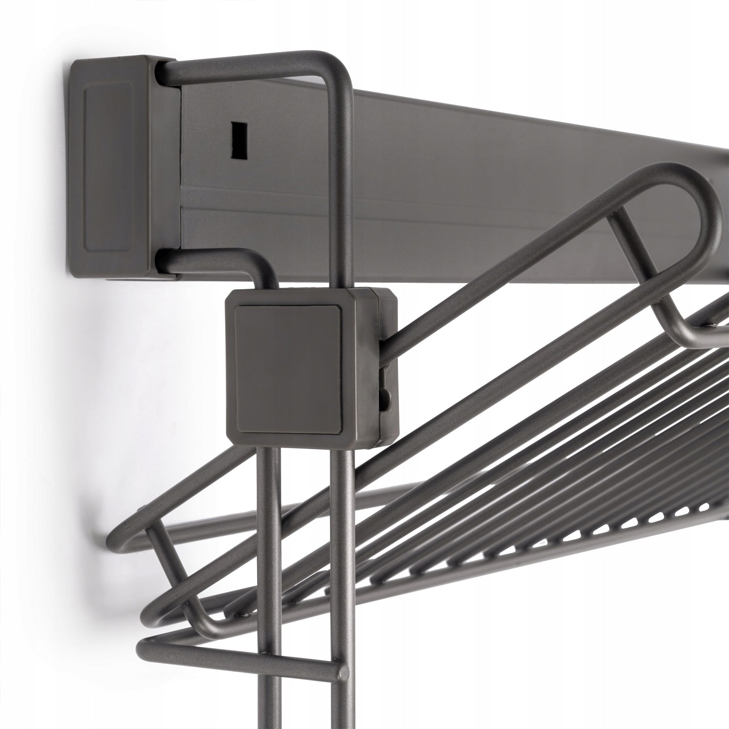 Retractable shelf Cargo basket for shoes SIDE LEFT titanium QUARTZ Emuca Product weight with unit packaging 9.3 kg