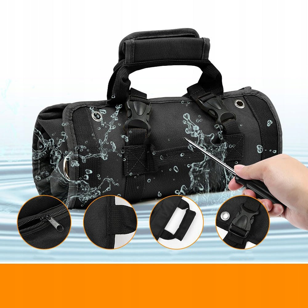 Retractable tool bag, tool bag with 4 large compartments Brand no brand