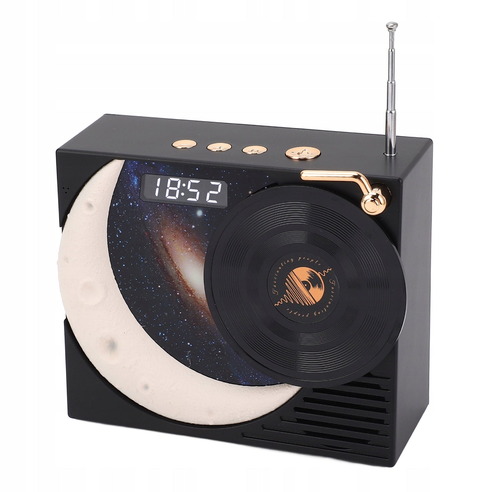 Retro Bluetooth speaker with clock display and 4H ambient light Brand no brand