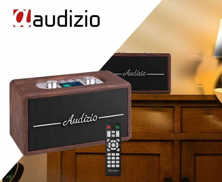 Retro DAB FM bluetooth radio Tune60 Audizio dark brown for living room kitchen Packaging status original
