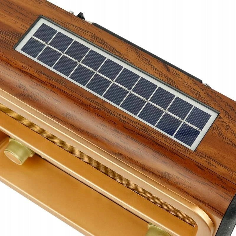 Retro FM Radio Portable with Bluetooth USB Solar Remote Control 1200mAh Manufacturer code 5904865532896