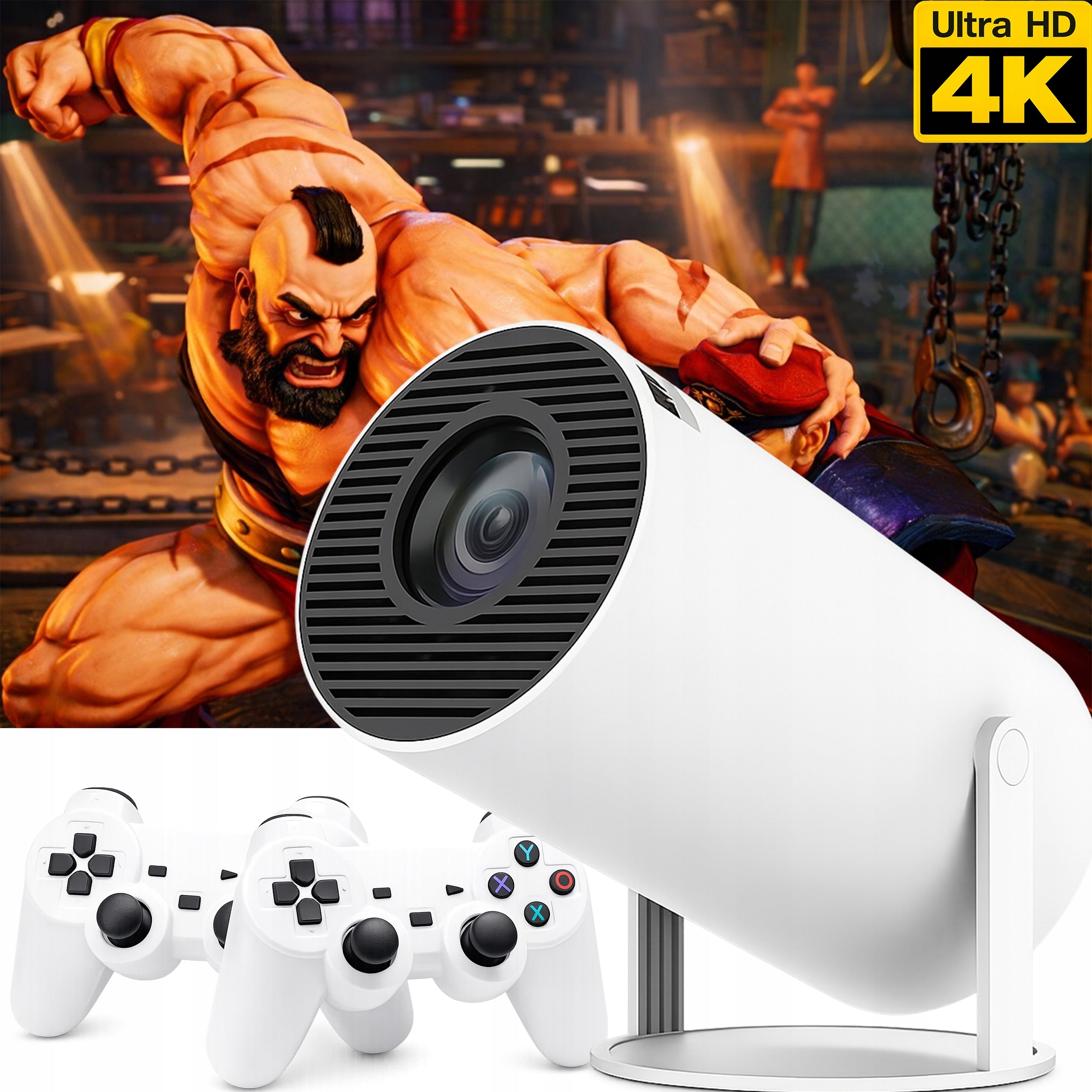 Retro Game Projector + 20000 Games 2 Pad Android 11 TV Netflix Console