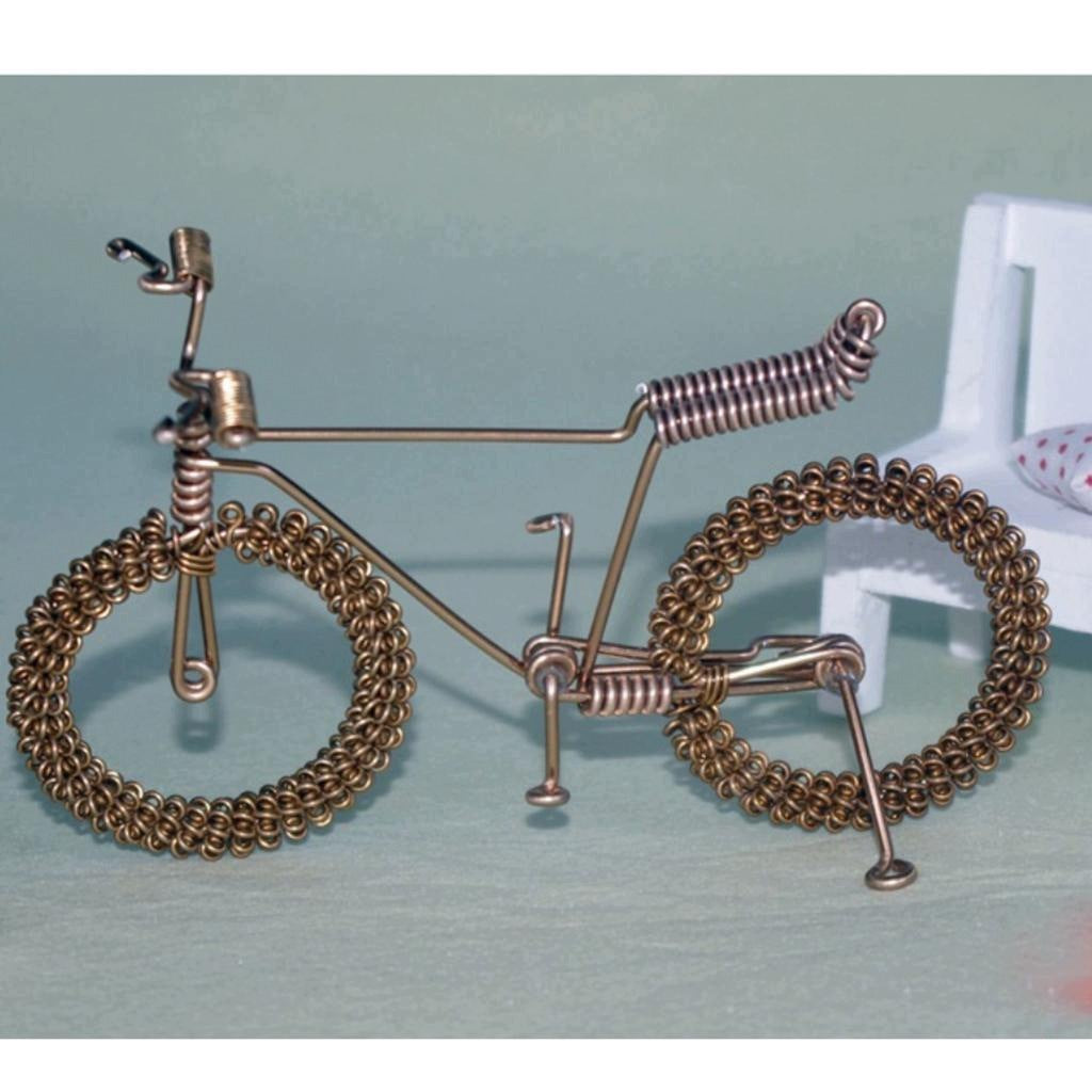 Retro Handicraft Bicycle Model Bike Toy For Kids Home Decor Coffee Brand no brand