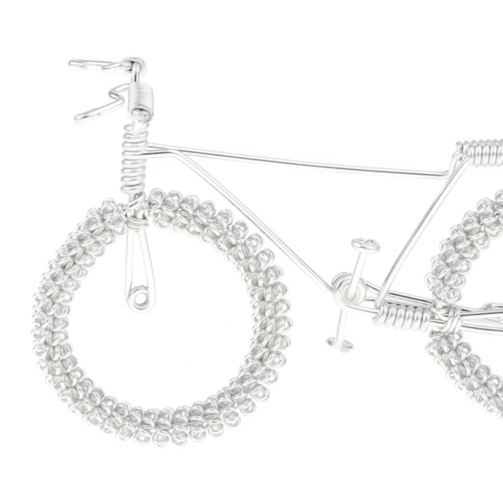 Retro Handicraft Bicycle Model Bike Toy For Kids Home Decor Sliver Packaging status original