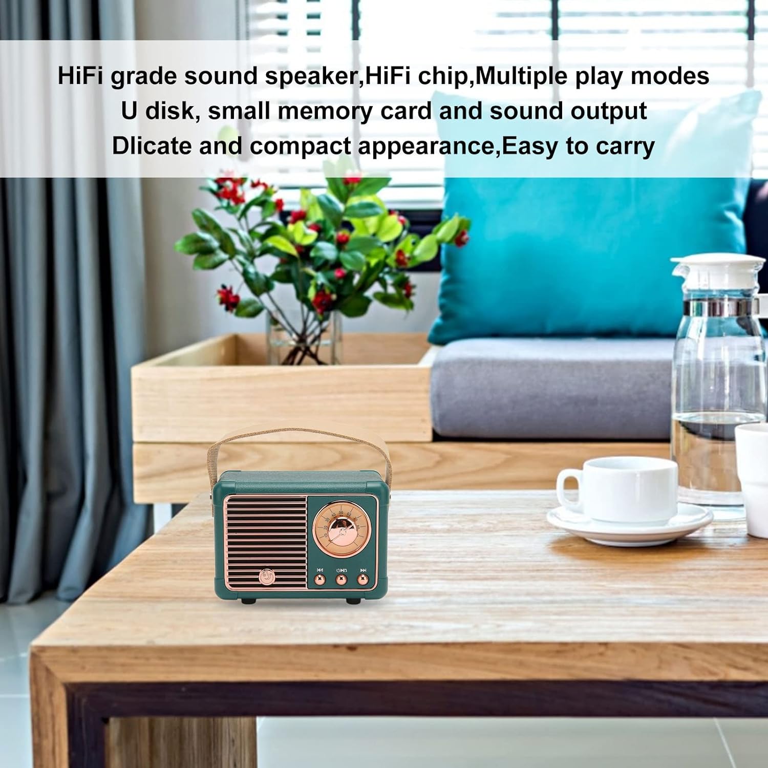 Retro Speaker, Fast Transmission, HiFi Stereo Sound, Portable EAN (GTIN) 6901882874540