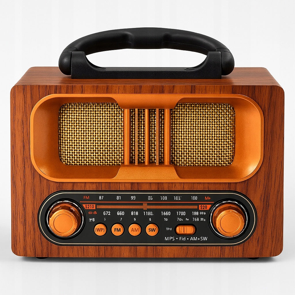 Retro radio with Bluetooth, AUX and DC 5V power supply - style and functionality