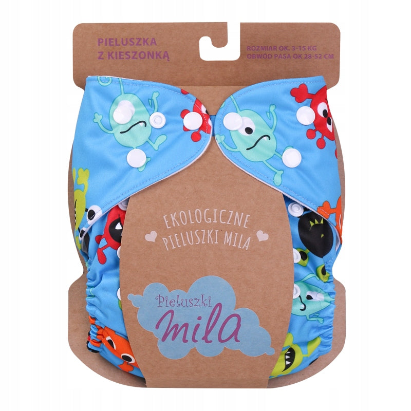 Reusable Diaper with Sea Pocket 3-15kg + 2 CARTRIDGES FREEBIE Brand Simed
