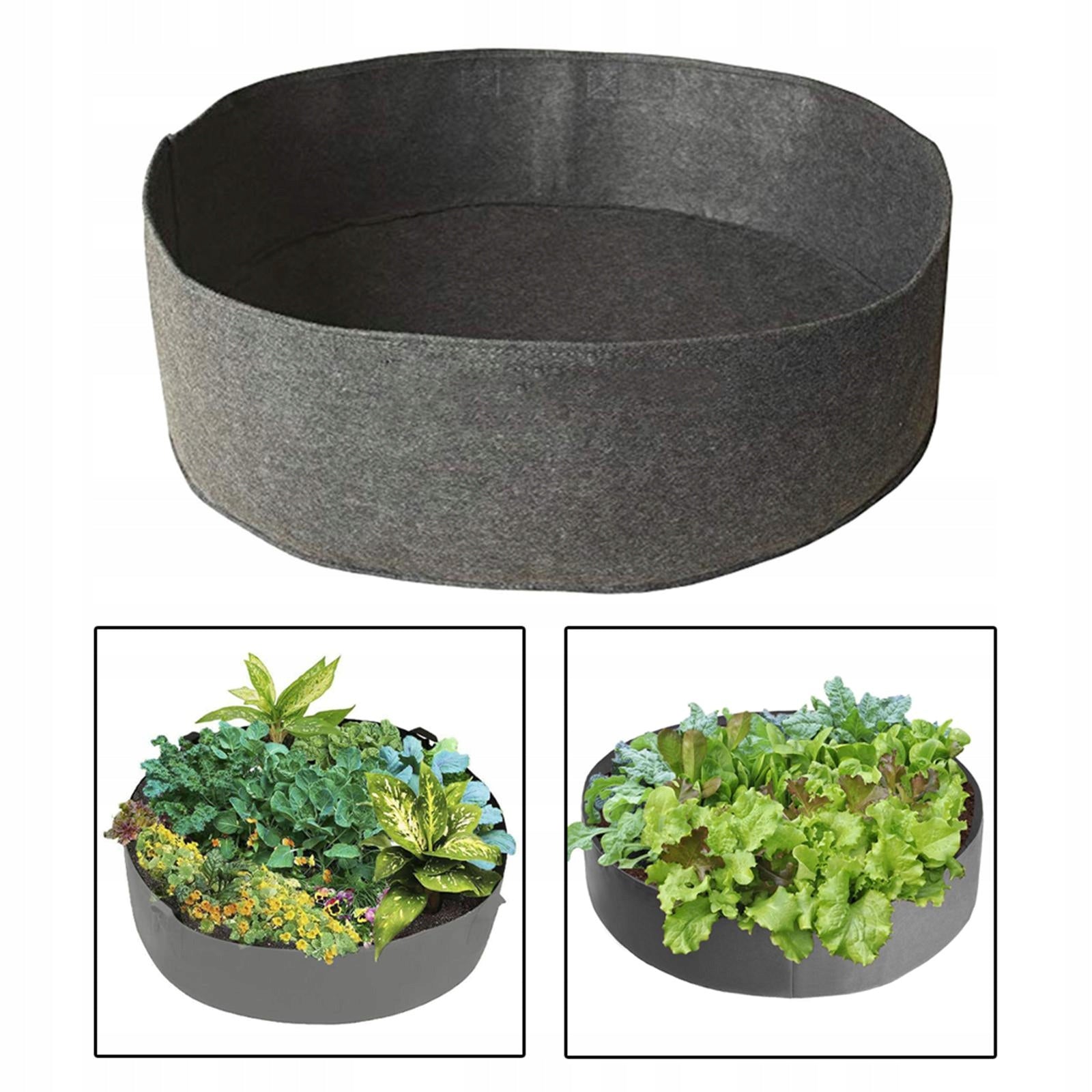 Reusable Fabric Raised Bed Garden Elevated Grow Bag Box Pouch Gray_60x20cm Kind windmill