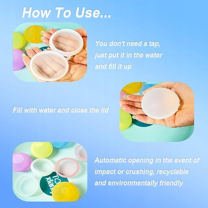 Reusable Water Bombs 10pcs Self-Closing Balloons for Beach Pool EAN (GTIN) 5907096553128