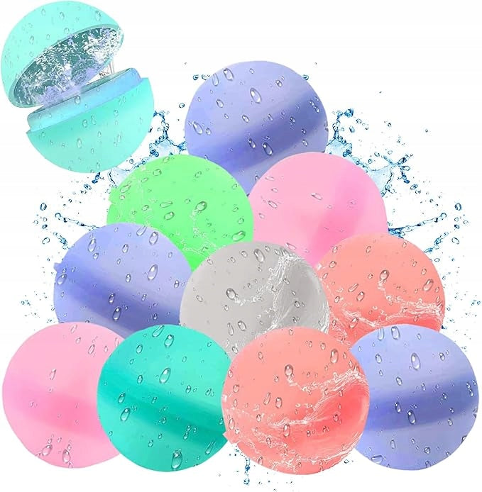 Reusable Water Bombs 10pcs Self-Closing Balloons for Beach Pool