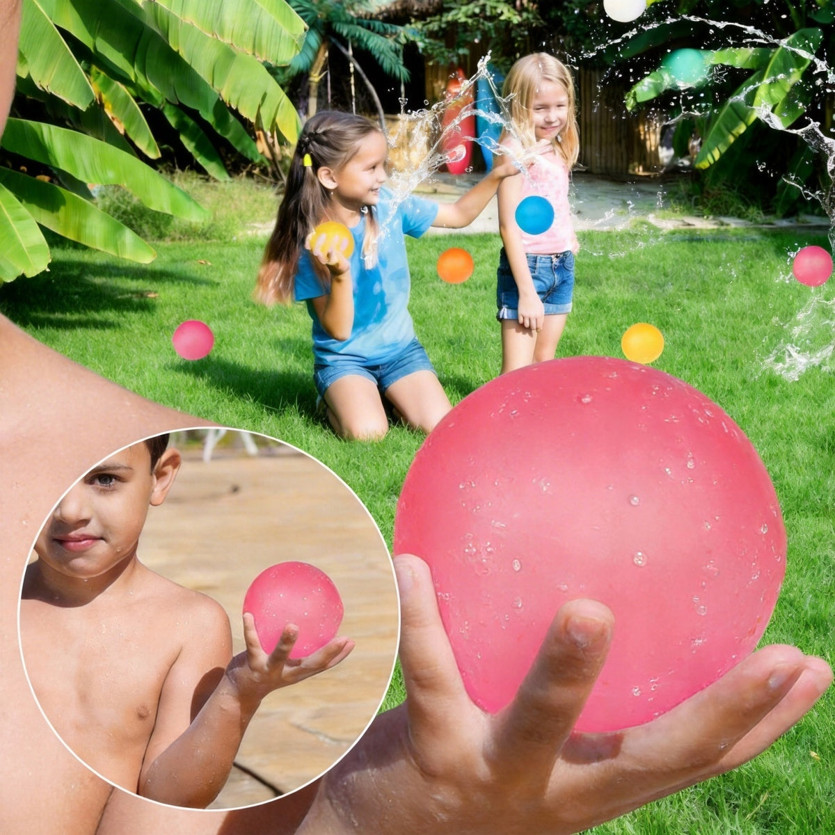 Reusable Water Bombs Water Fighting Balls 6 Pieces Kind water balloons