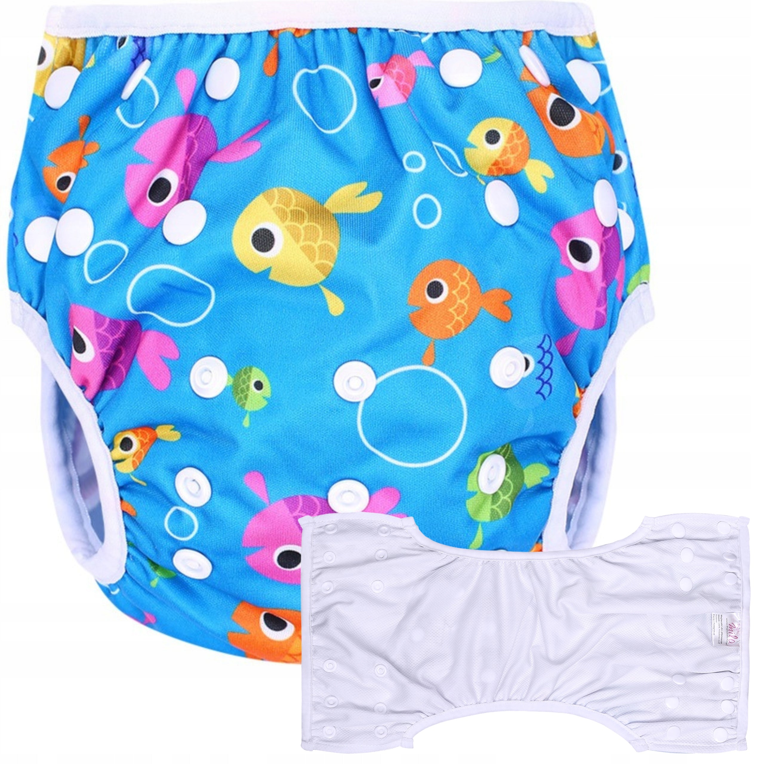Reusable swimming panties for swimming pool, beach adjustable 3-12 kg FISH