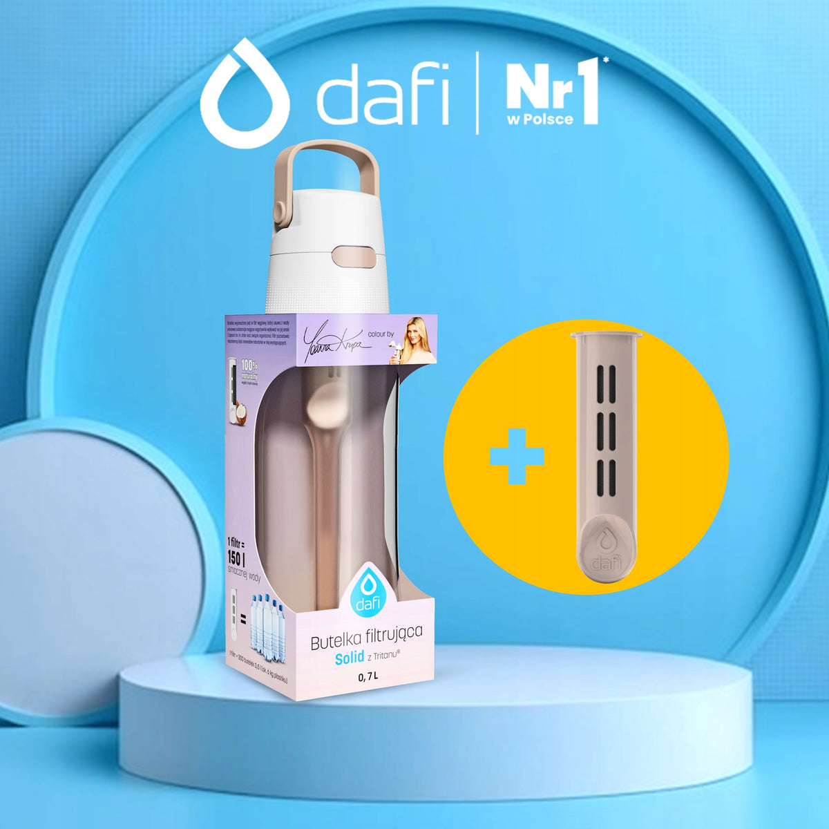 Reverse osmosis water filter RO600 MINI + mineralizer bottle DAFI SOLID Packaging status original