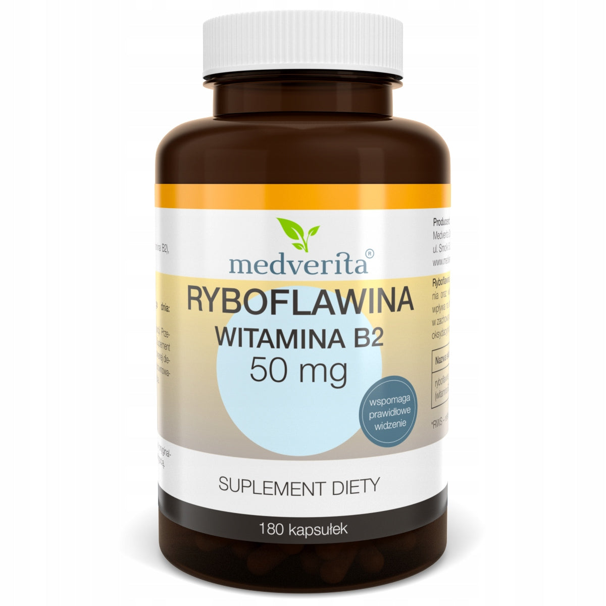 Riboflavin 50 mg B-2 Vitamin B2 - 180 capsules