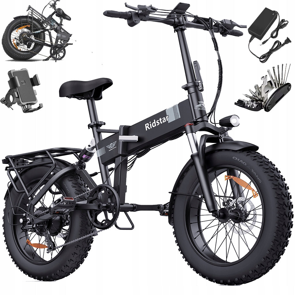 Ridstar H20 Electric vehicle Foldable 15AH 50KM/H 90KM 20“*4.0” MTB