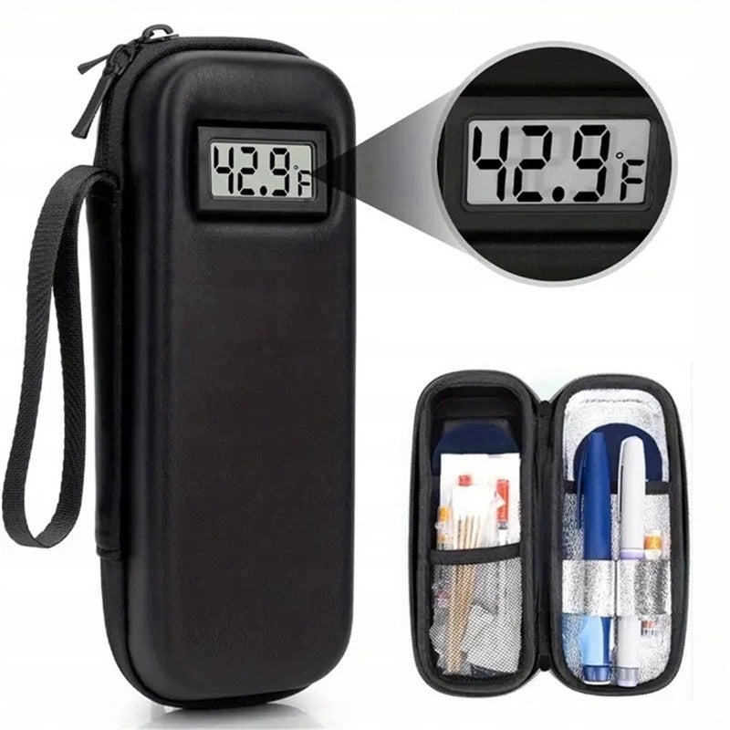 Rigid Matte Insulin Storage 2 Cooling Cartridge With Temperature Medical device no