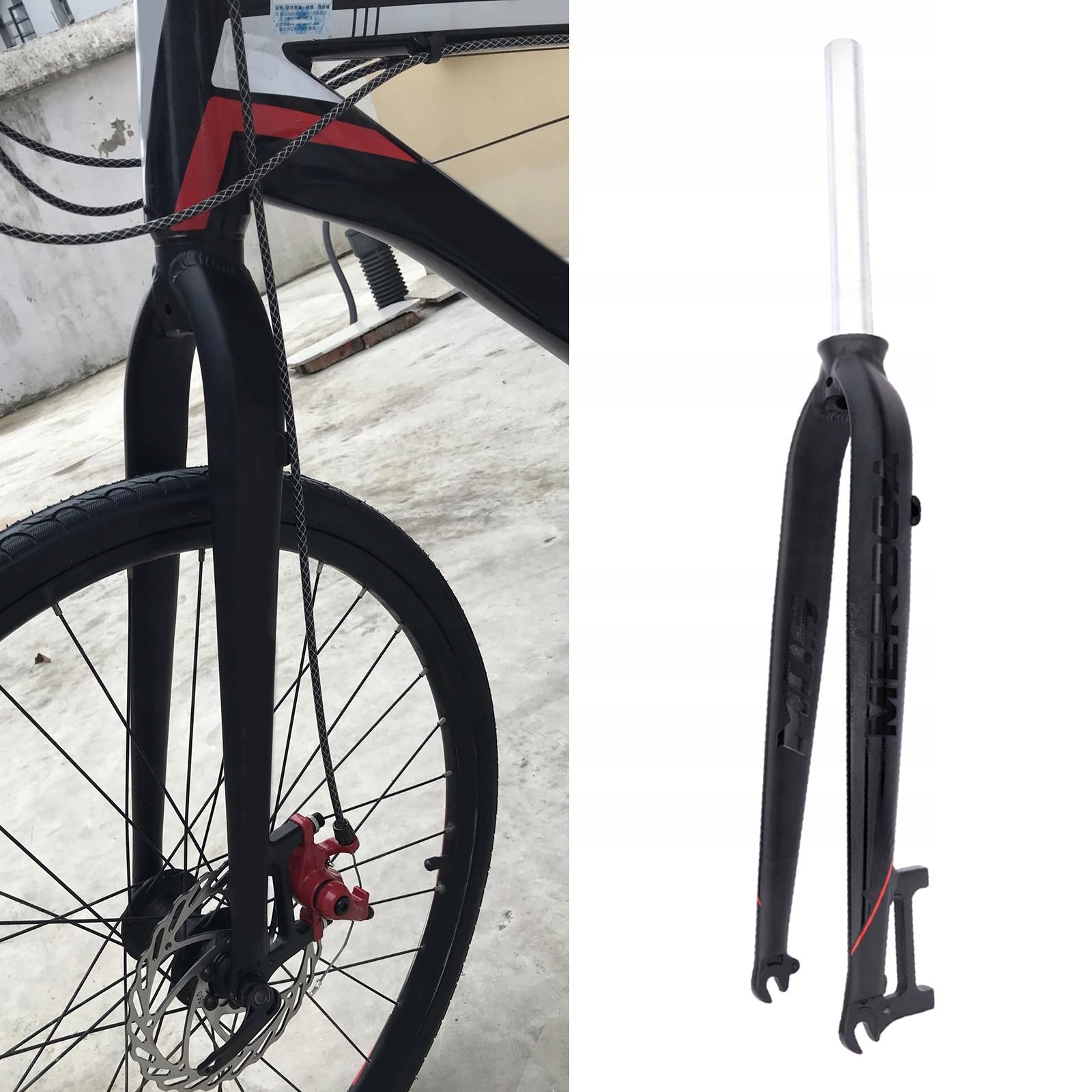 Rigid fork MTB 26/27,5/29" 28,6 mm threadless straight tube Superl Model Bezgwintowy przedni widelec do roweru górskiego z