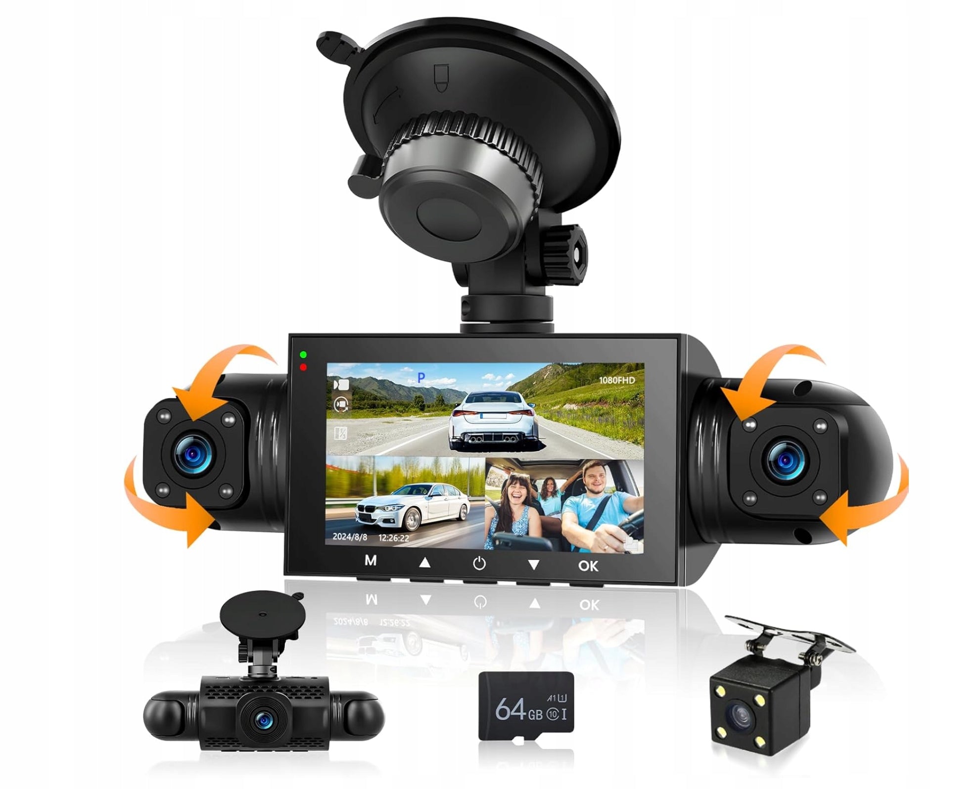 Rimoody 4Kanal Car Camera 360 Degree 1080P IR Night Mode 64GB Brand no brand