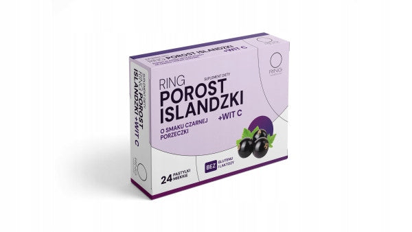 Ring Icelandic Lichen + Wit. C with blackcurrant flavor 24 lozenges