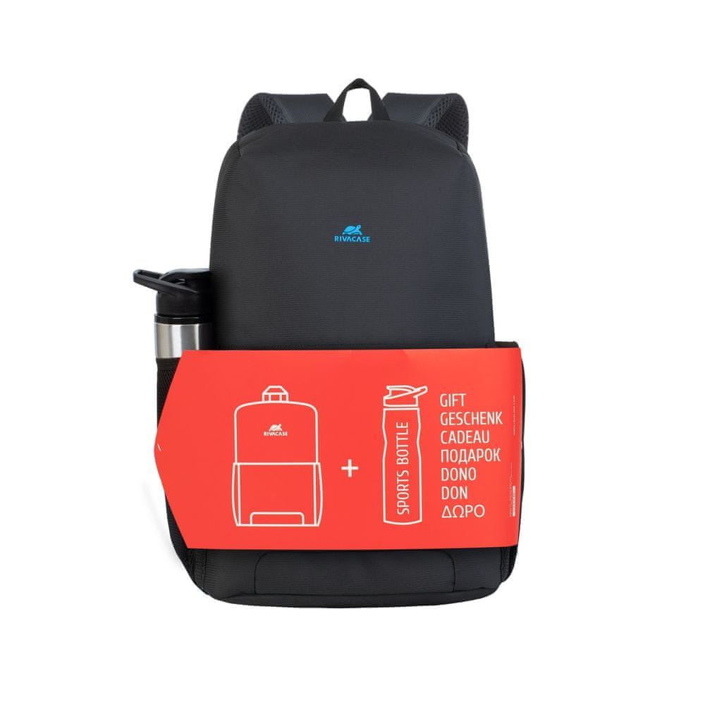 Computerrucksack RivaCase Regent 8068, 15,6" + Trinker