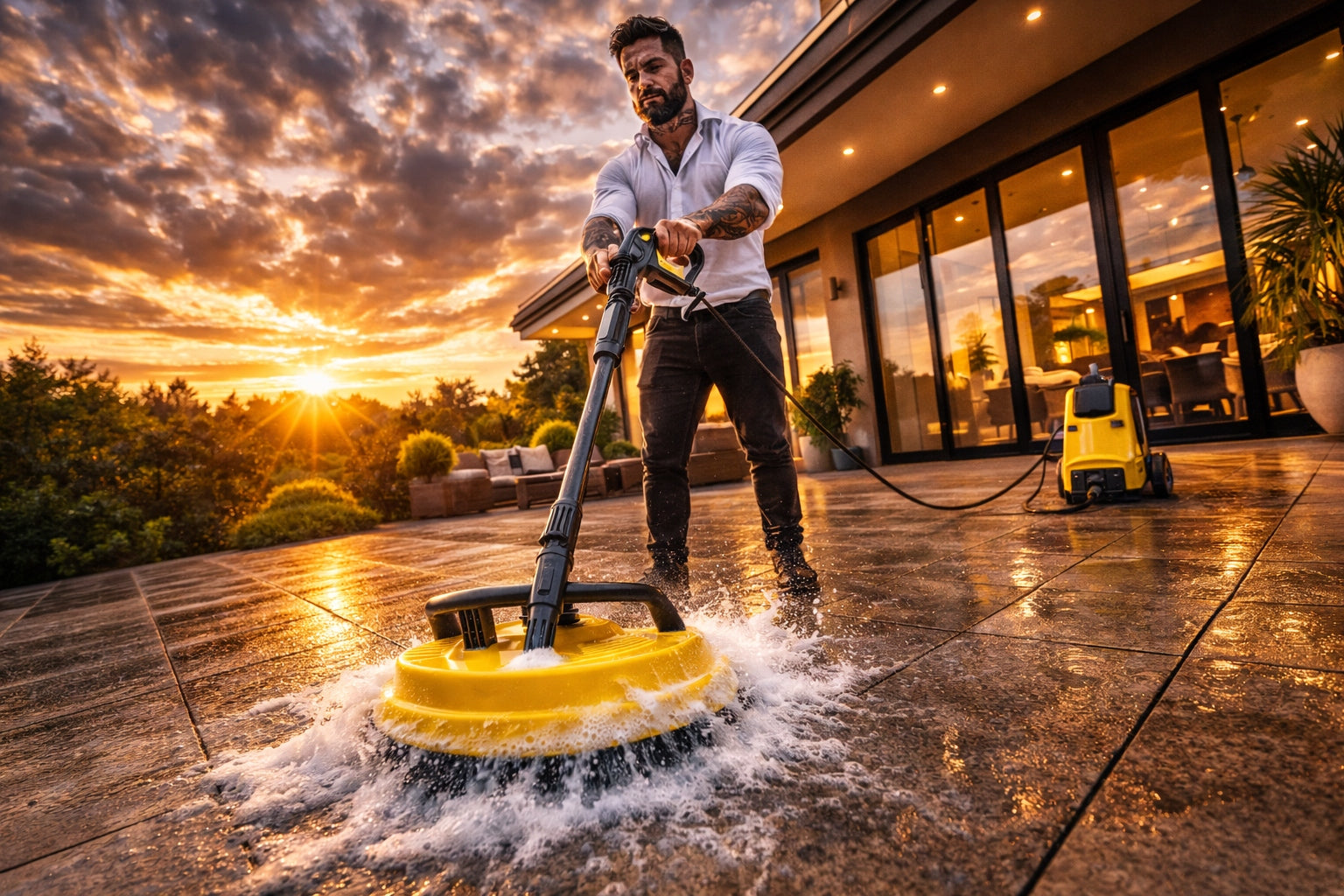 Riwall Racer Patio Paving Stone Brush for Terrace for KOX280 Riwall Kind for sewage systems