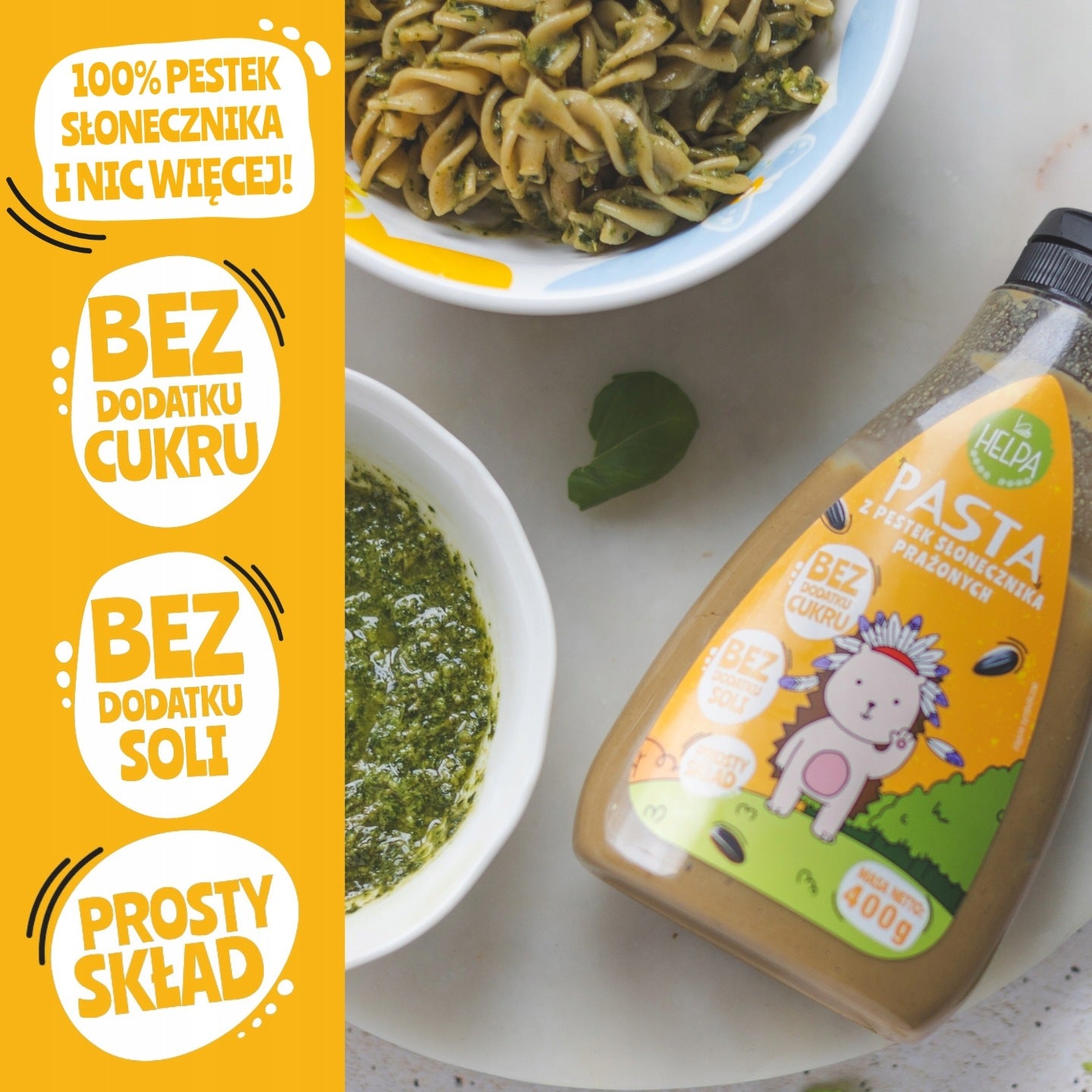 Roasted sunflower seed paste 400 g HELPA 100% seeds Grammage 400 g