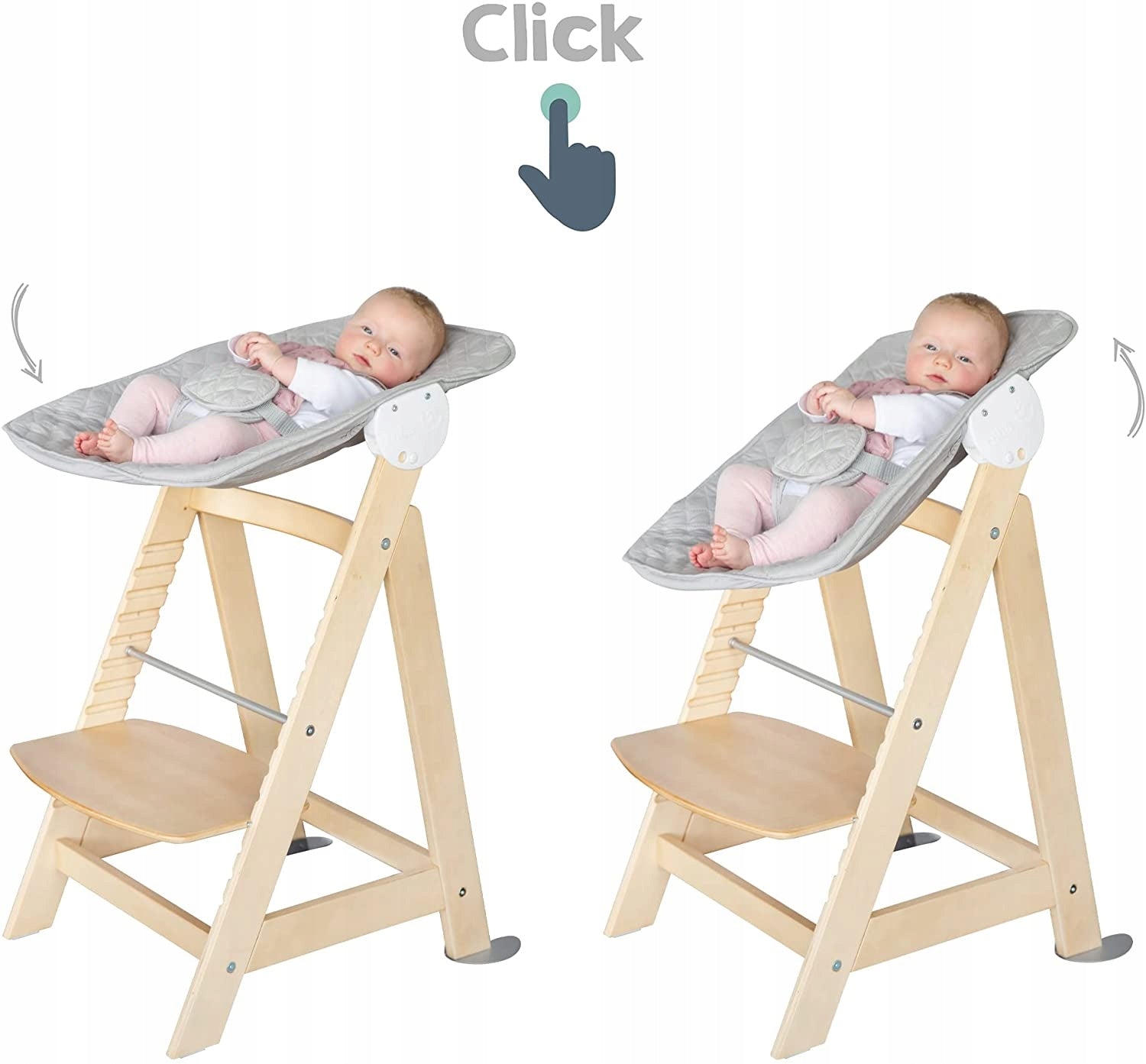 Roba 2-in-1 BornUp chair and lounger, natural-gray EAN (GTIN) 4005317319377