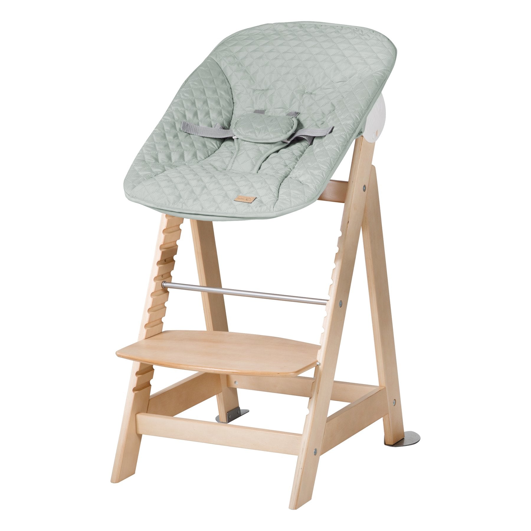 Roba 2-in-1 BornUp chair and lounger, natural-green