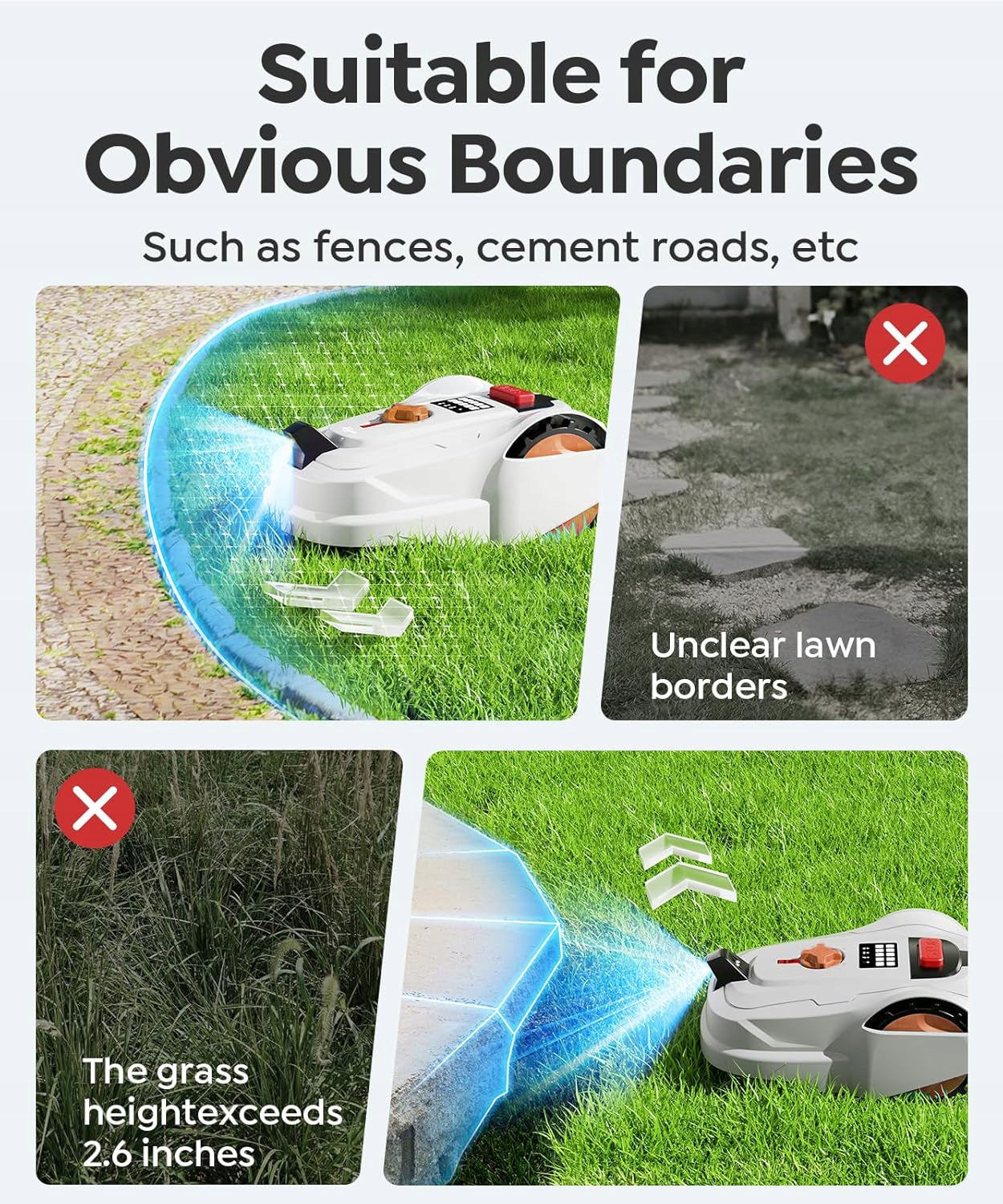 Robot Lawn Mower 3D Visual Obstacle Avoidance, Without Limitation Cable Manufacturer code SUNL