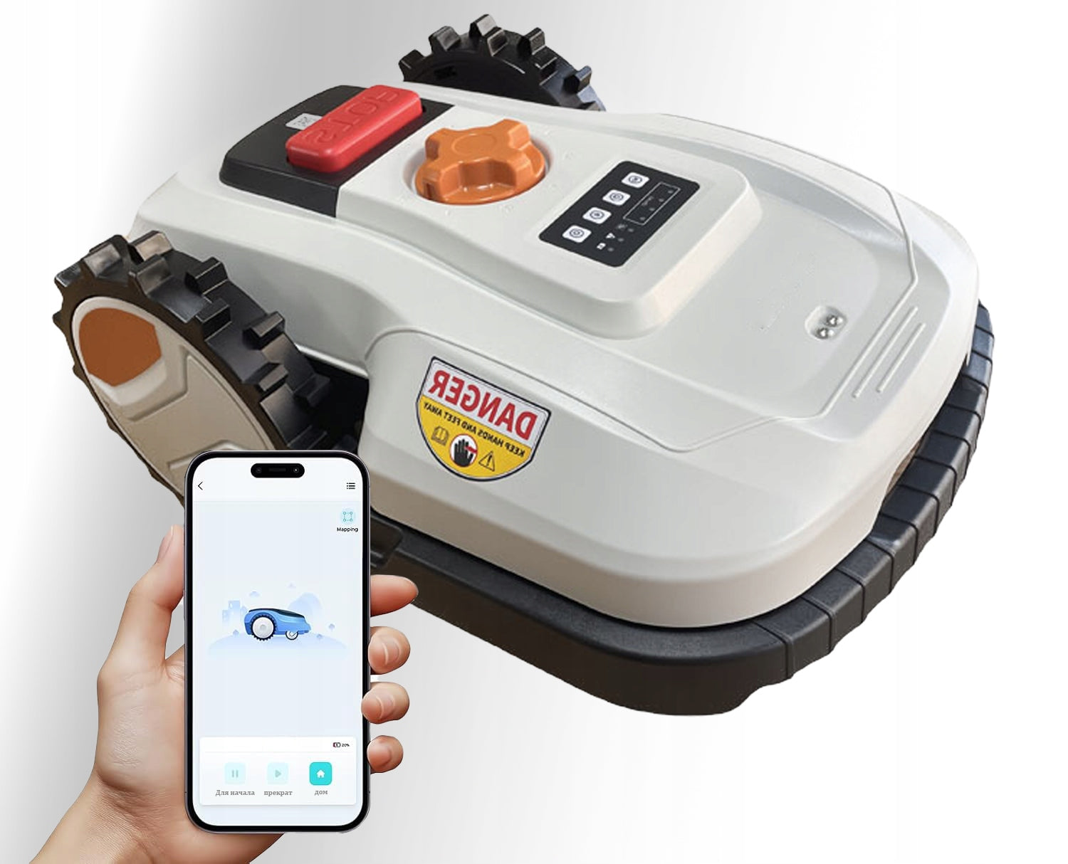 Robot Lawn Mower App Wifi Bluetooth for 600m² Garden care 2Ah Battery