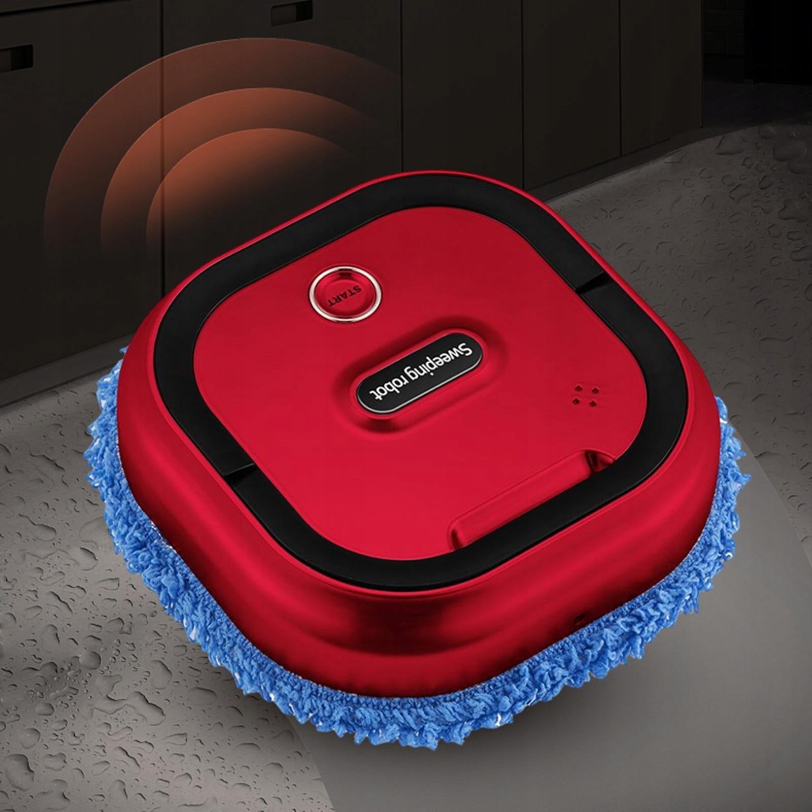 Robot Mop, Wet and Dry Mopping, USB Red Dominant color not applicable