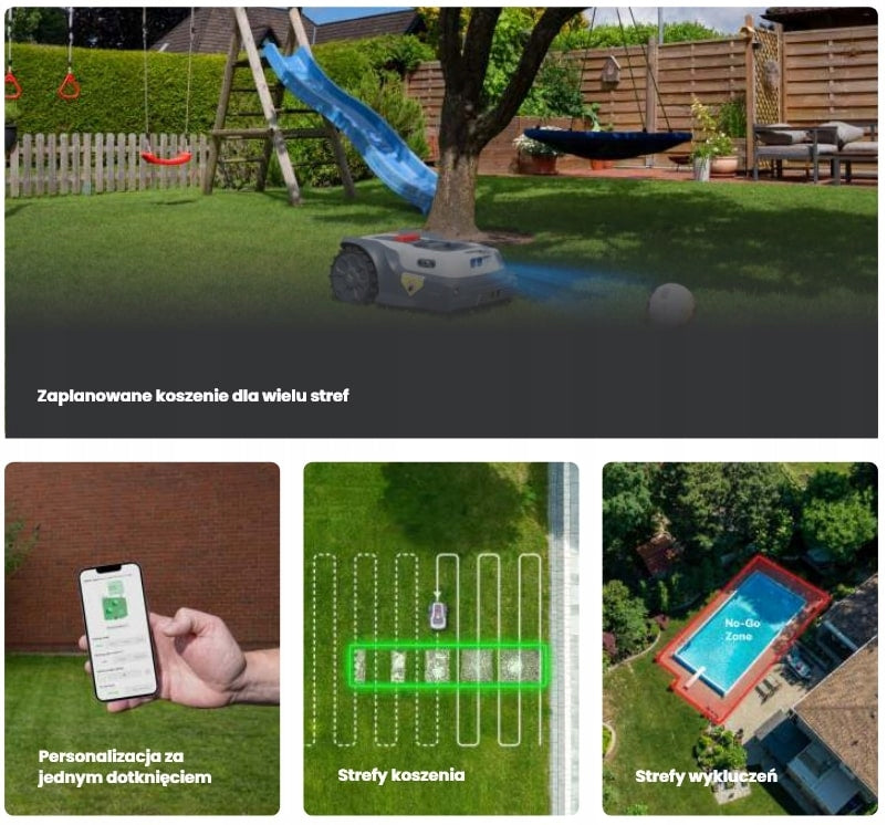 Robot Mowing RoboUp T 1200 RTK/AI WITHOUT CABLE Mowing performance 1200 m²
