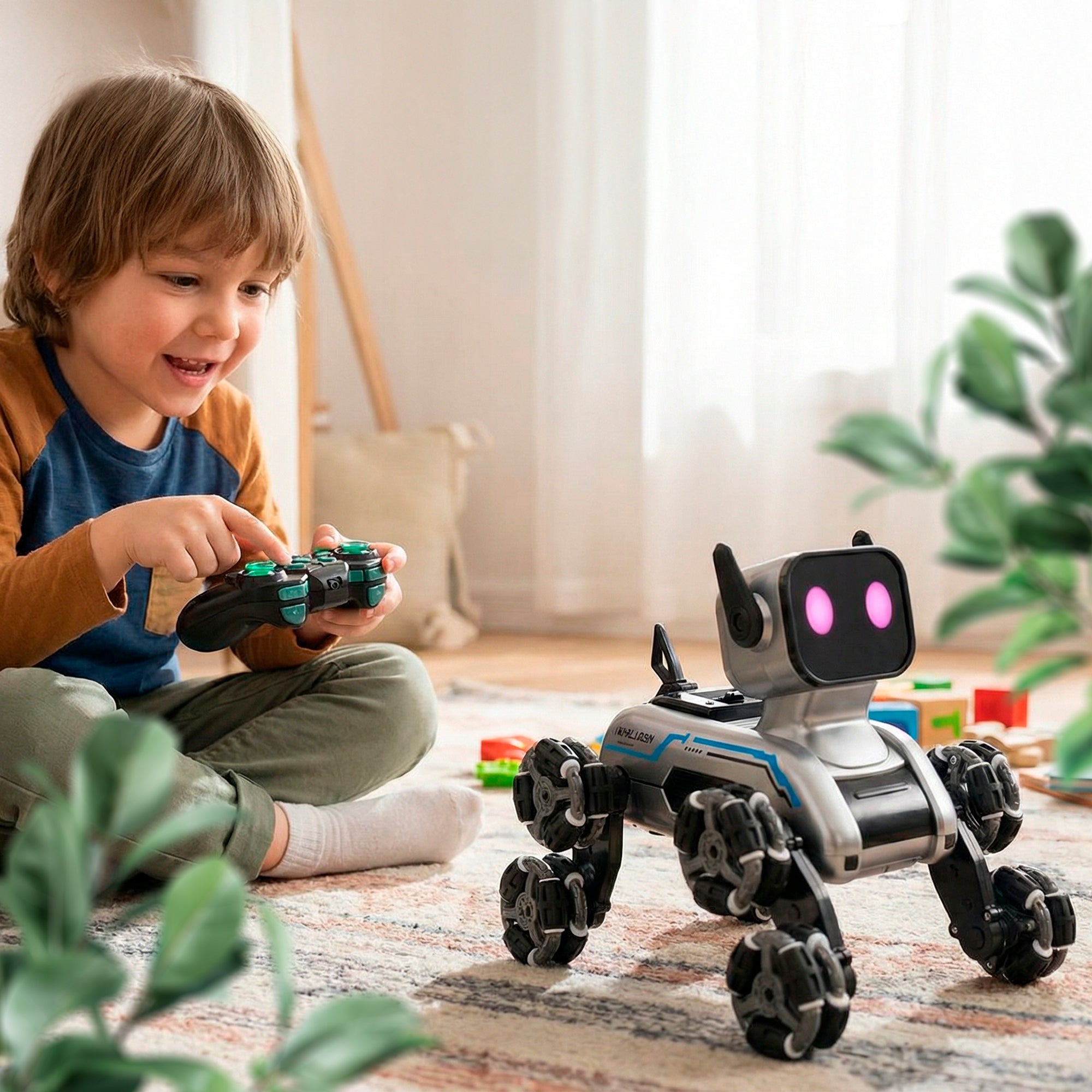 Robot Piesek Zdalnie Sterowany na Pilota dla Dzieci 8 Kół 2 Akumulatory USB Packaging status original