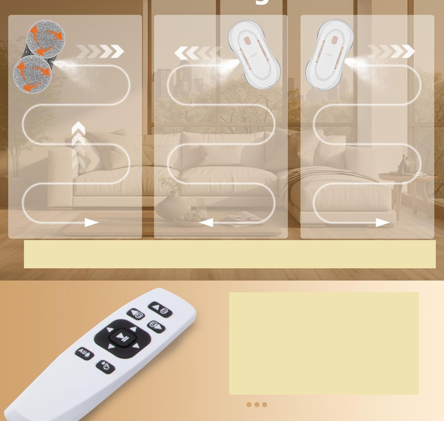 Robot Window Cleaner Automatic Spray Remote Control Double Spray 3800 Pa Brand no brand