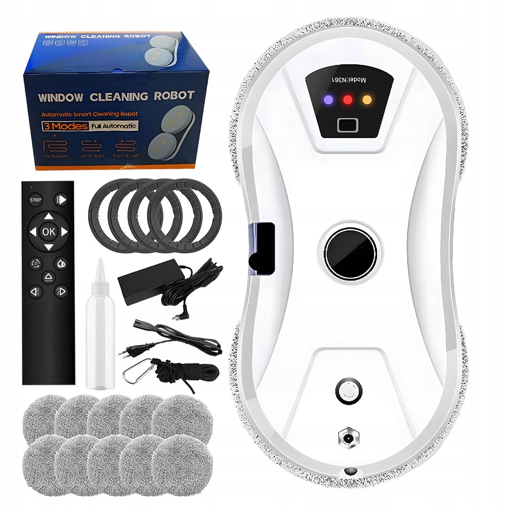Robot Window Cleaner Window Washer Remote Controlled + 10 Mop Brand Bedee