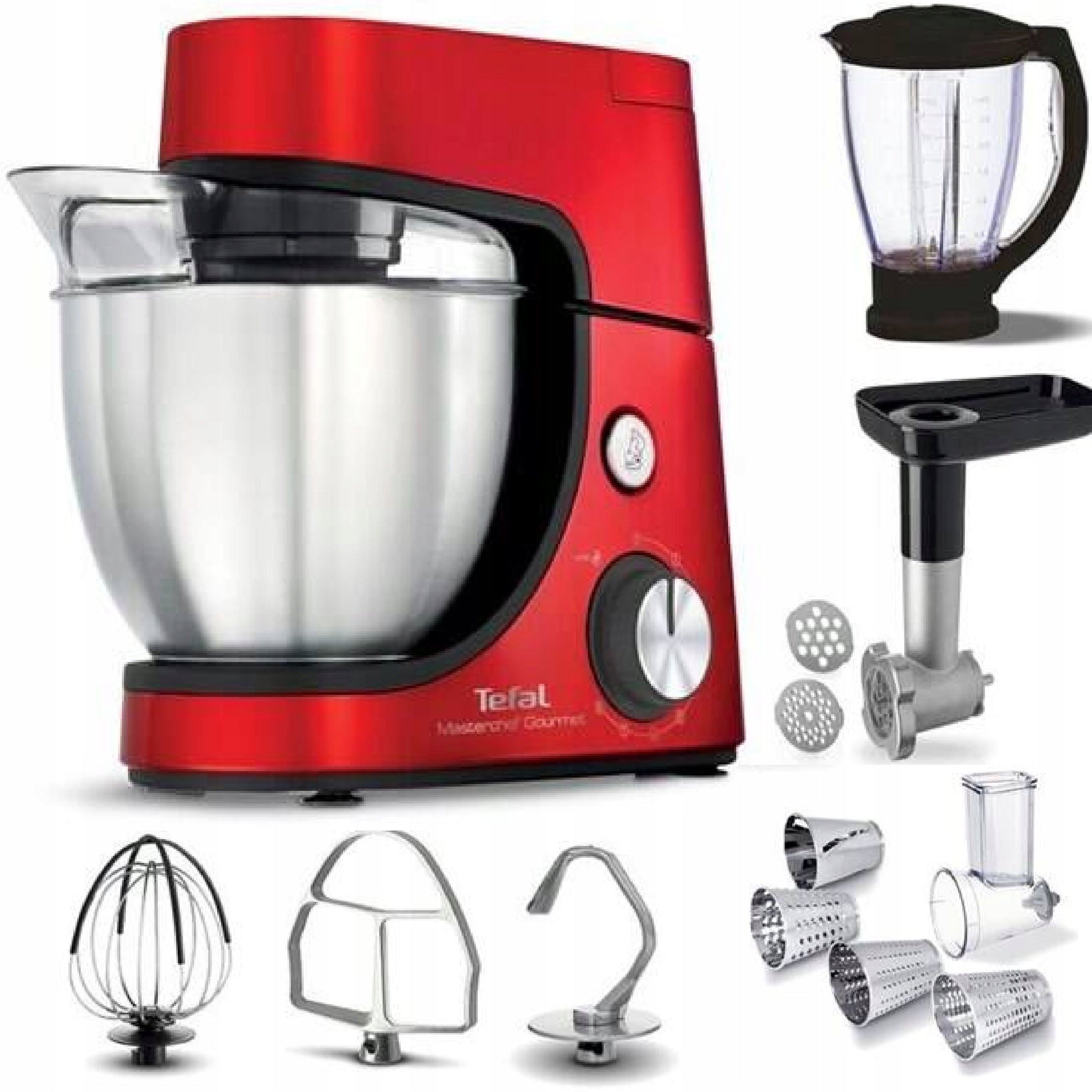 Robot food grinder Tefal QB516G38 1100W red blender