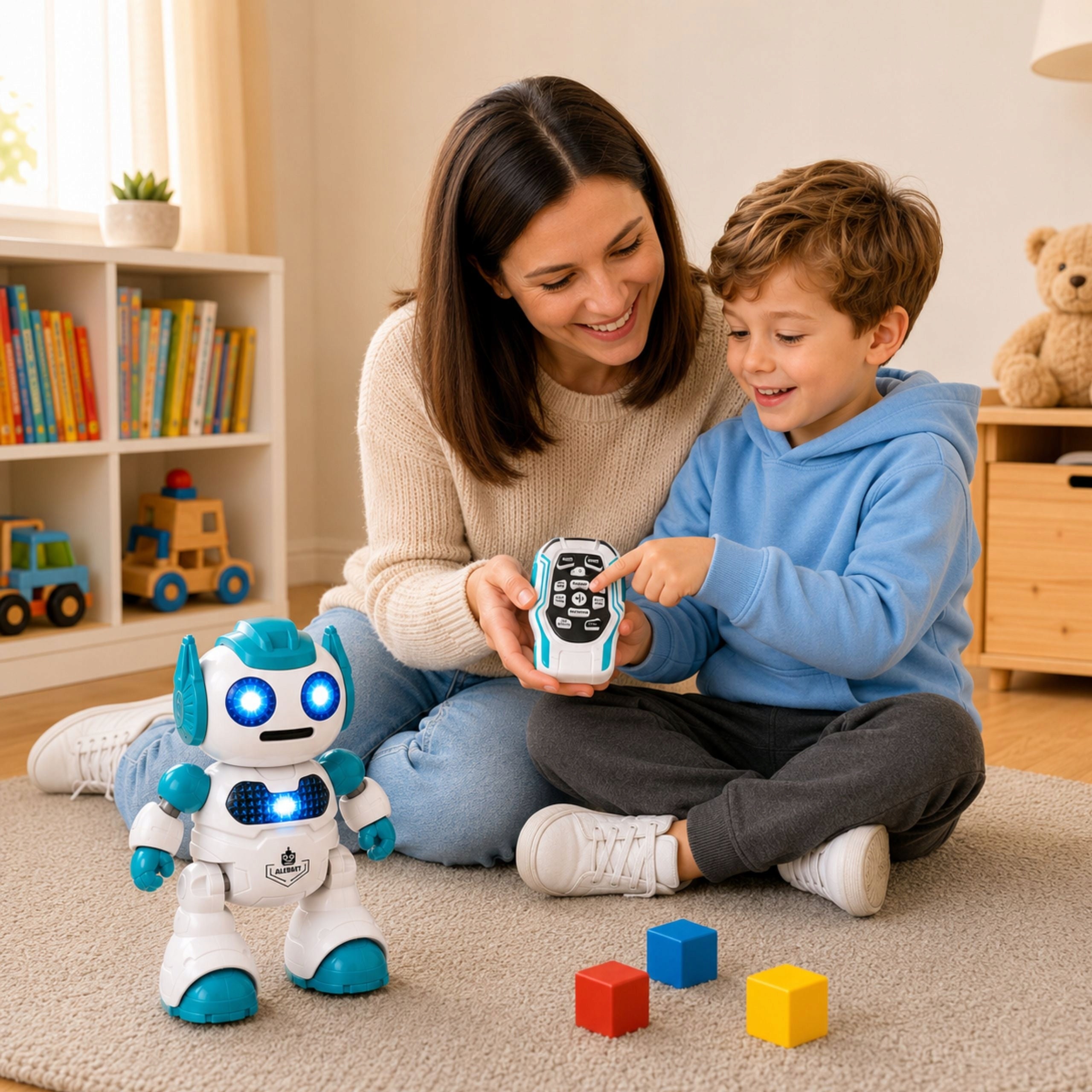 Robot interactive remote controlled shoots discs walks dances 3 4 5 Manufacturer code Interaktywny robot wystrzeliwujący dyski