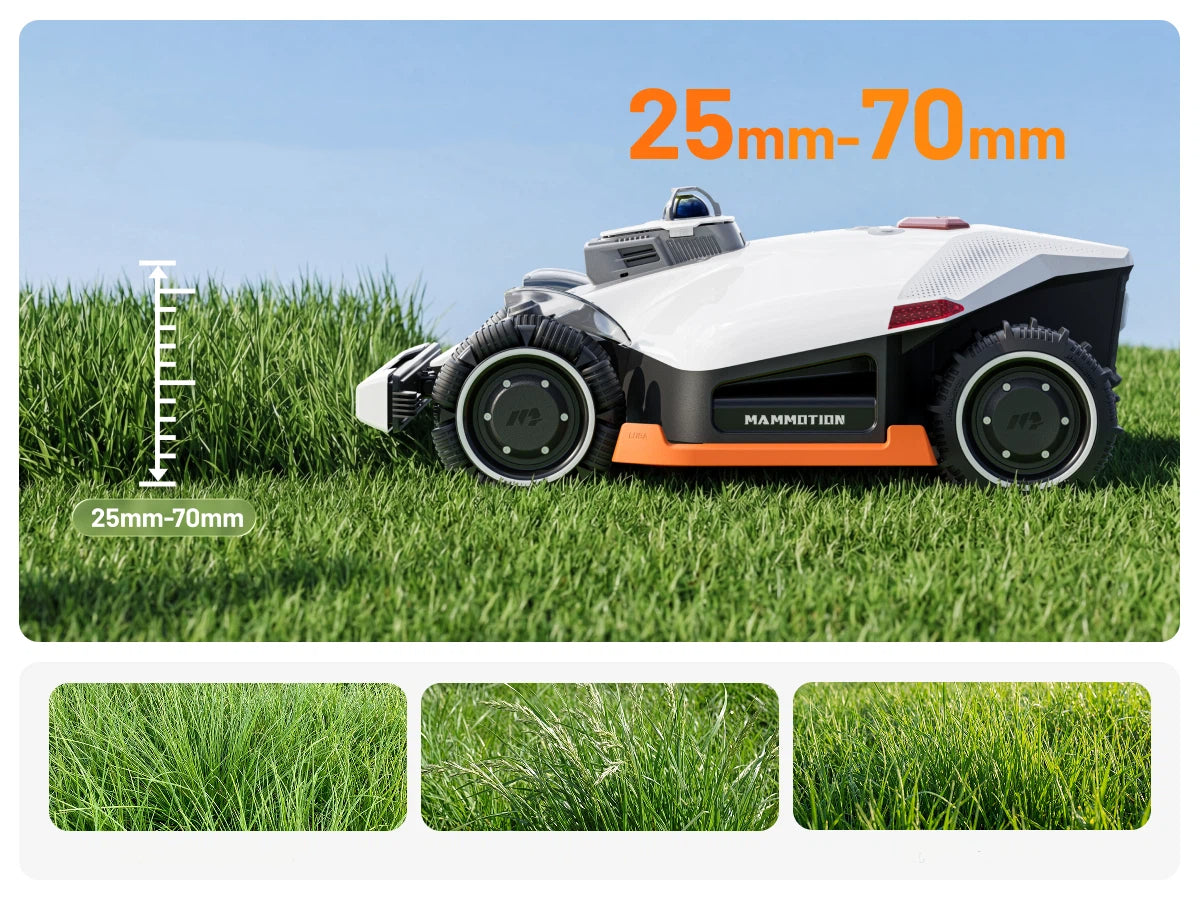 Robot koszący MAMMOTION LUBA 3 AWD 5000 kosiarka bez przewodów + Garaż Mowing performance 5000 m²