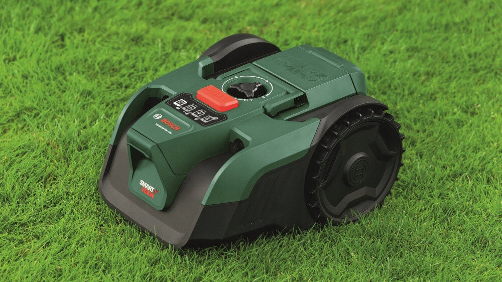 Robot mower BOSCH Visimow 18V-100 06008E1000 Without limiting wire Batteries included yes
