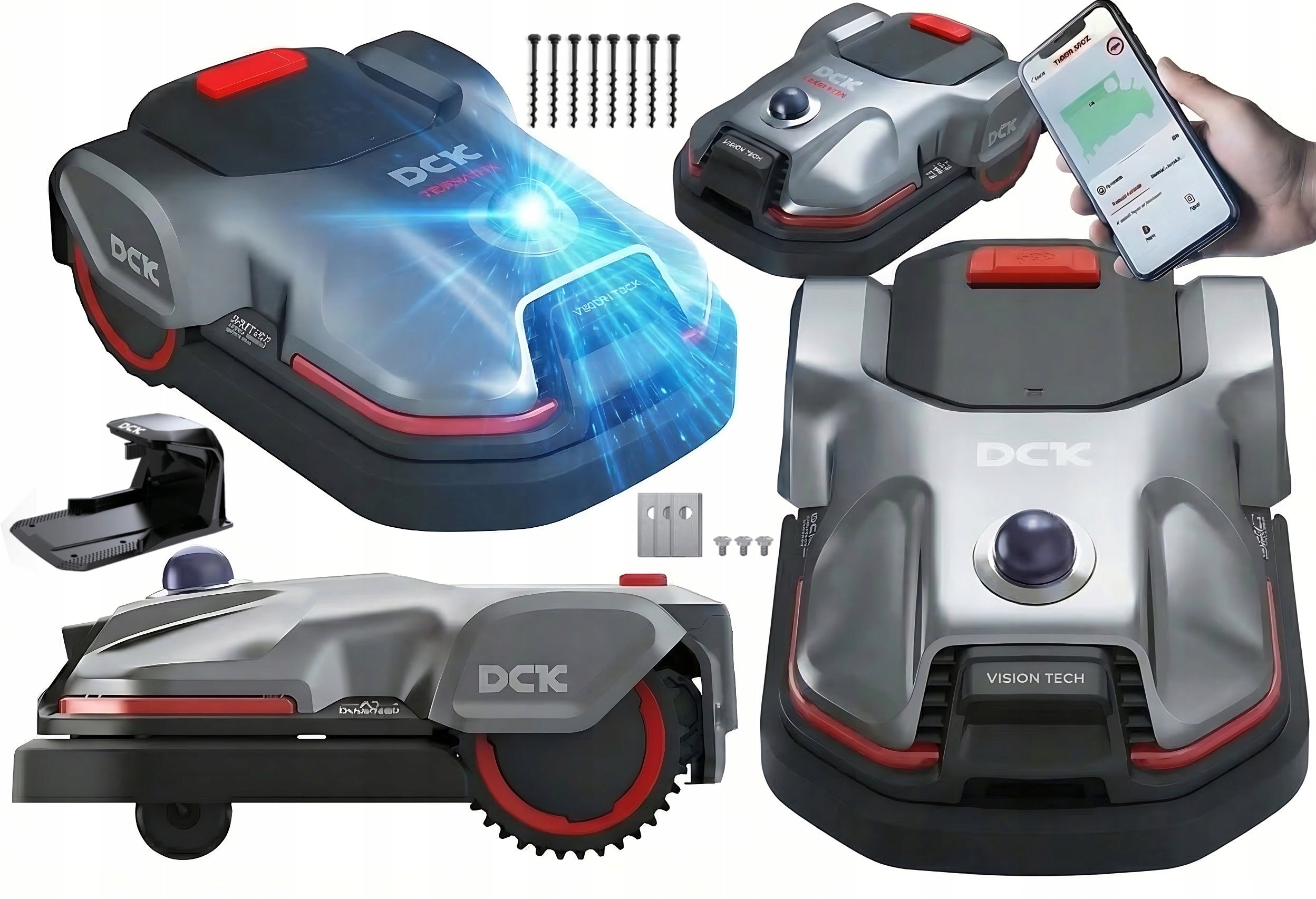 Robot mower DCK 2000m2 automatic lawn mower LiDAR 3D AiCam without cable