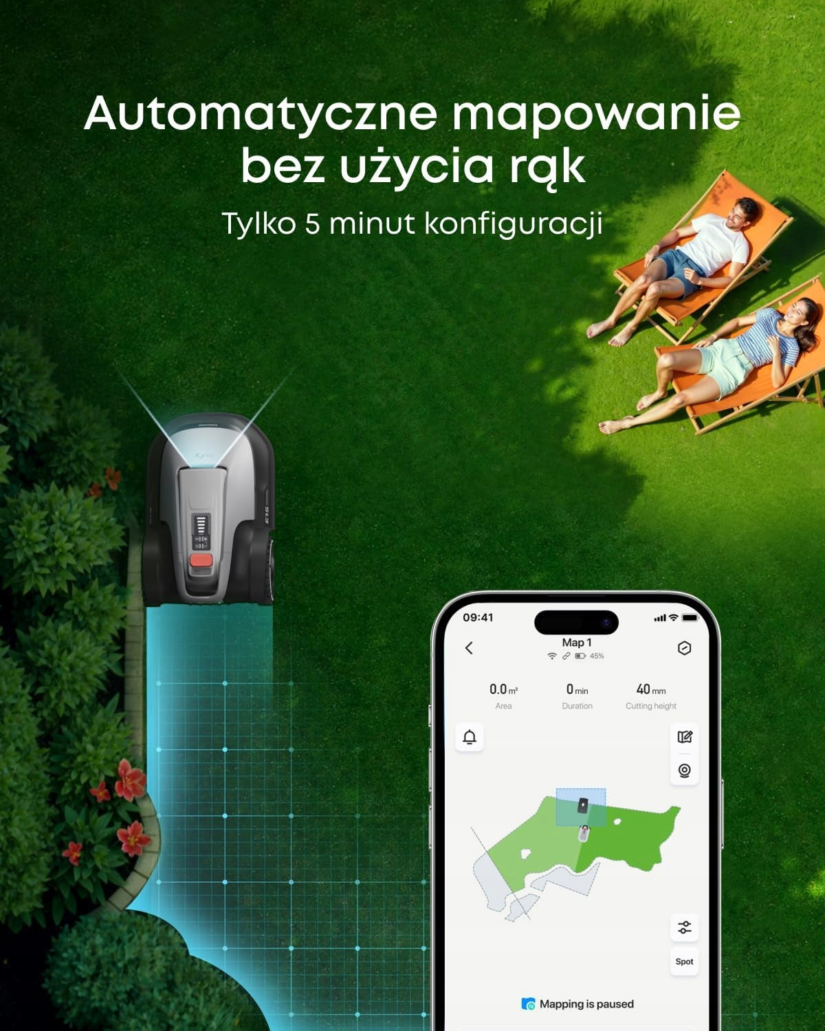 Robot mower Eufy E18 Lawn mower with application Up to 1200 m2 Without Cable Canopy Series Eufy