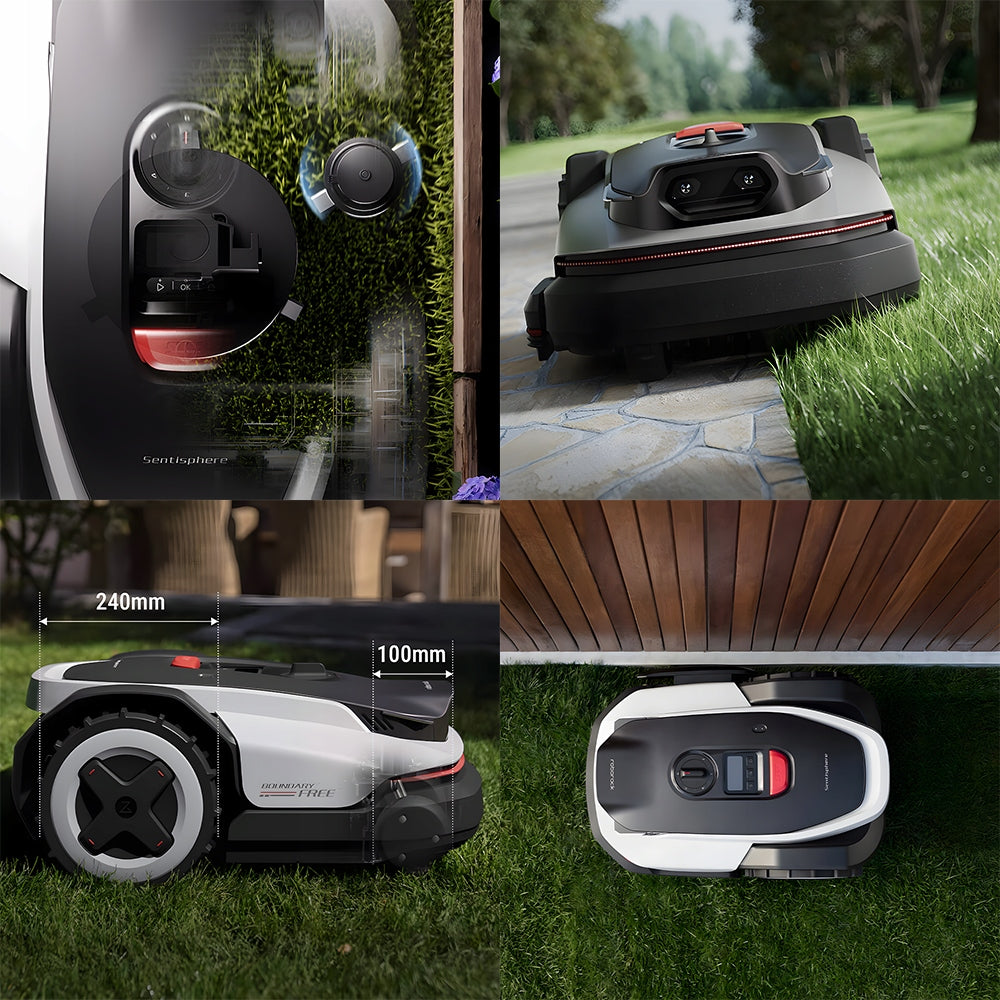 Robot mower ROBOROCK RockNeo Q110 GPS RTK AI VSLAM Without cable up to 1000m2 Mowing width 22 cm