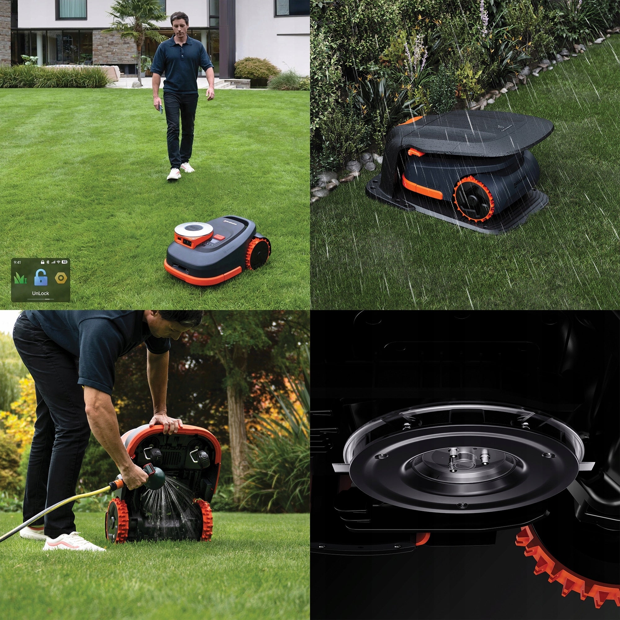 Robot mower SEGWAY NAVIMOW H206E GPS RTK Lawn mower Without cable 600 m2 Mowing width 22 cm