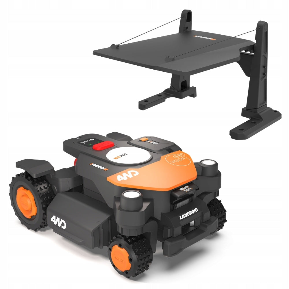Robot mower Worx Vision Cloud RTK automatic mower 1000 WR341E Garage