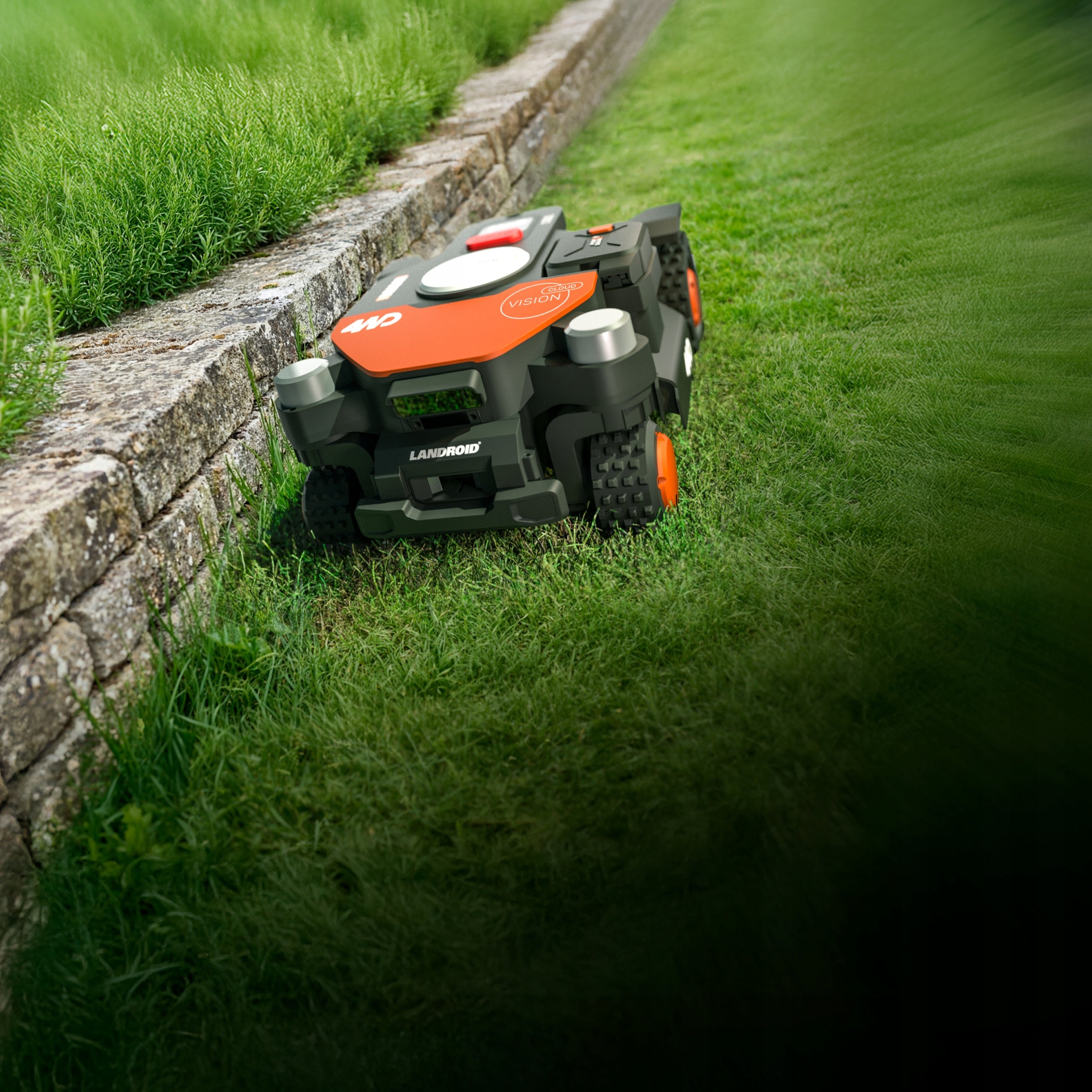 Robot mower Worx Vision Cloud RTK automatic mower 4000 WR344E Garage Series Vision Cloud