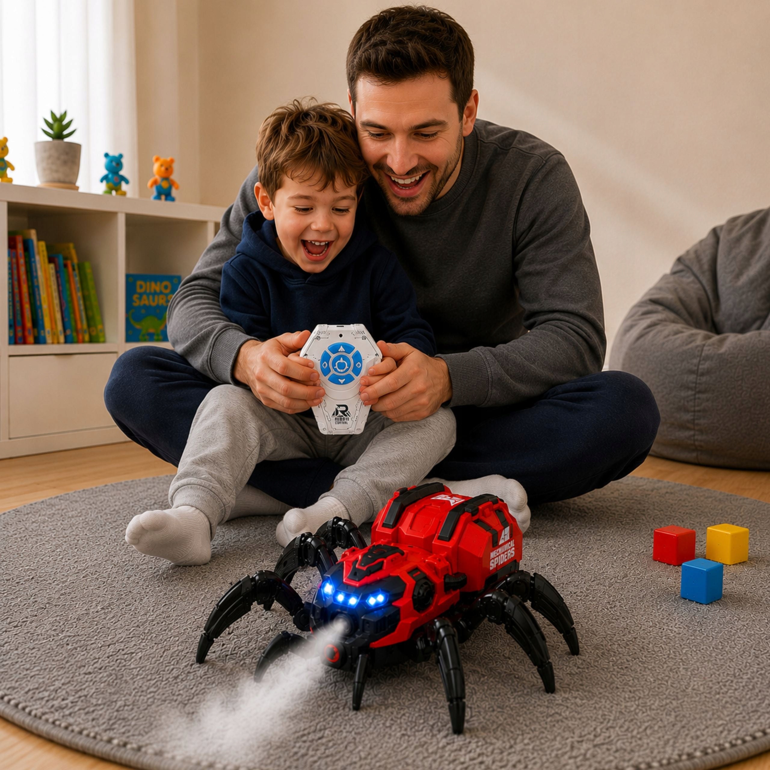 Robot remote controlled Spider breathes steam light sound for children 3 4 5 6 Manufacturer code Robot zdalnie sterowany pająk