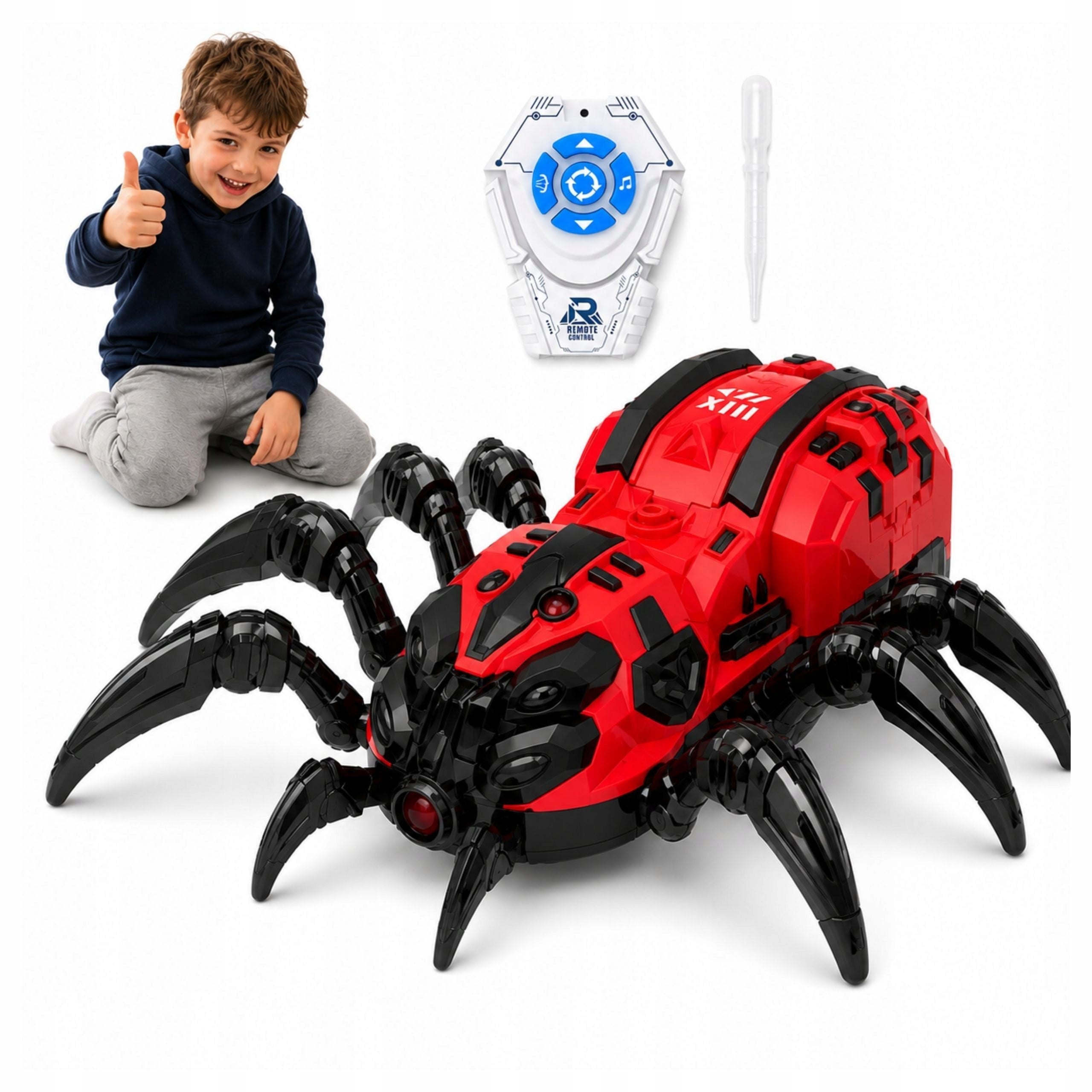 Robot remote controlled Spider breathes steam light sound for children 3 4 5 6