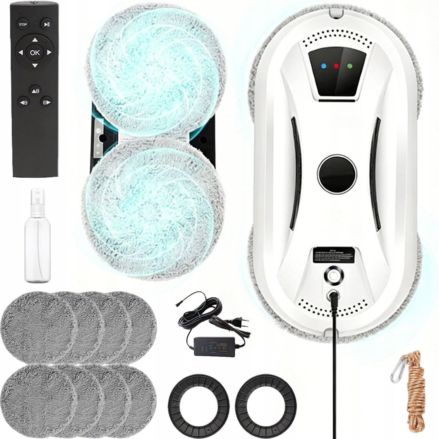 Robot window cleaner window washer 5600Pa +10 MOPS SET