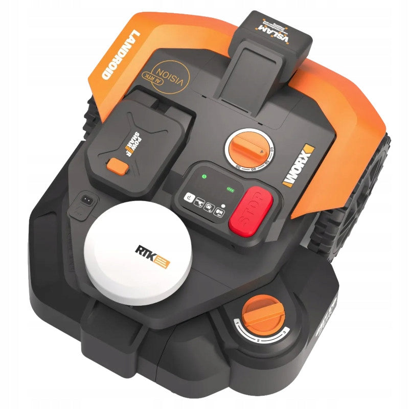 Robot without cable Worx Vision Cloud RTK V-SLAM 800 m² WR308Ece Mowing width 18 cm